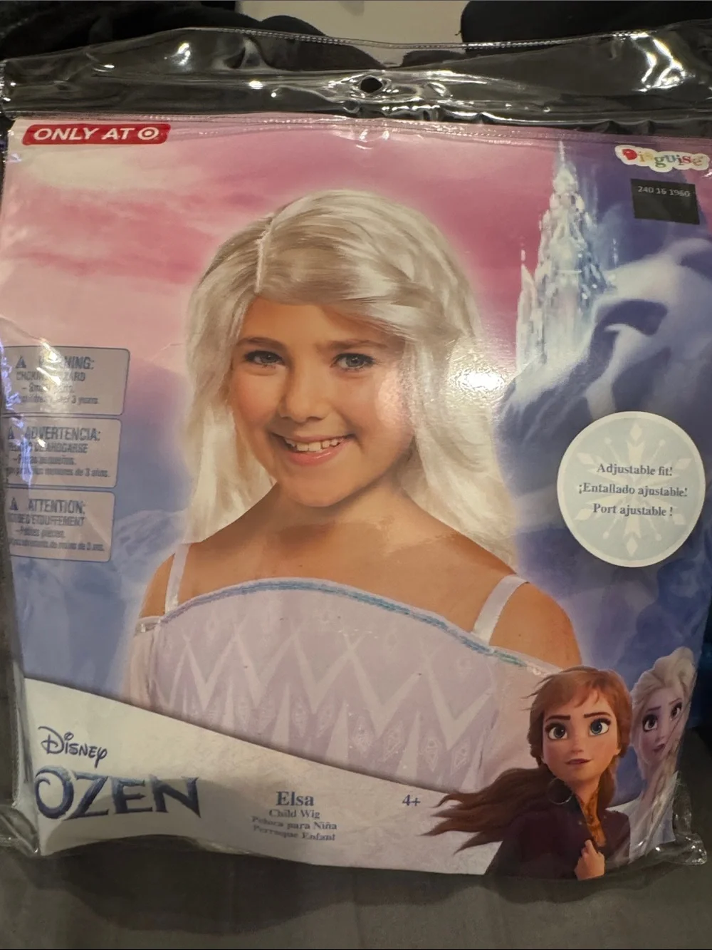 Disney Frozen Elsa Costume Dress + Wig Girls Size 4-6